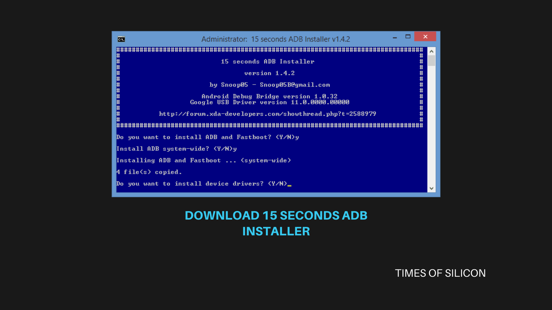 15 seconds adb installer