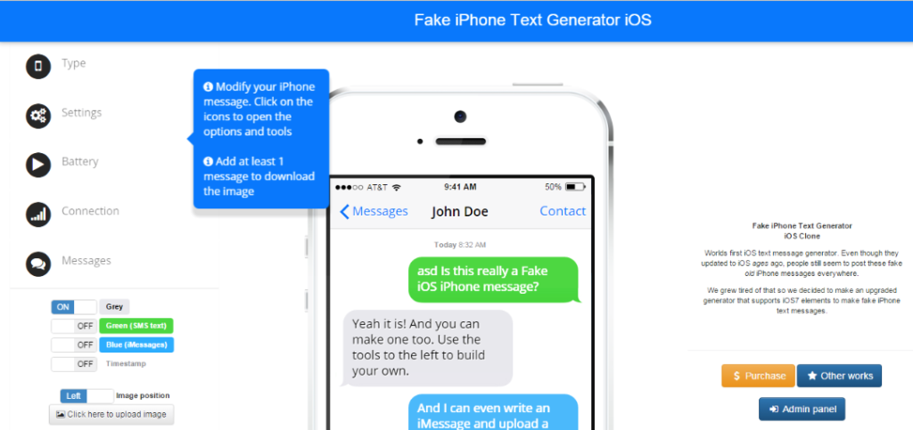 iphone text generator